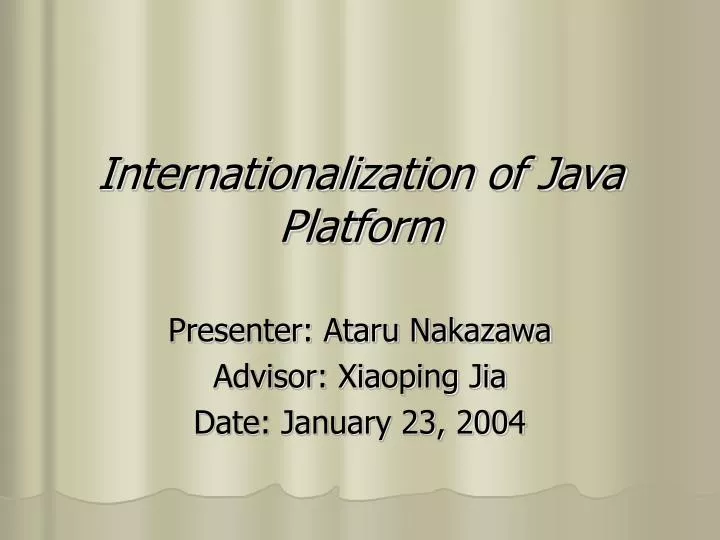internationalization of java platform