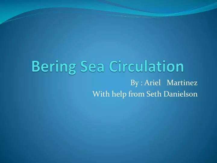 bering sea circulation