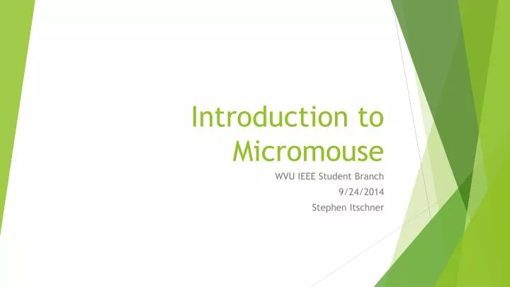 introduction to micromouse
