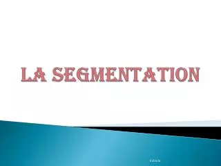 la segmentation