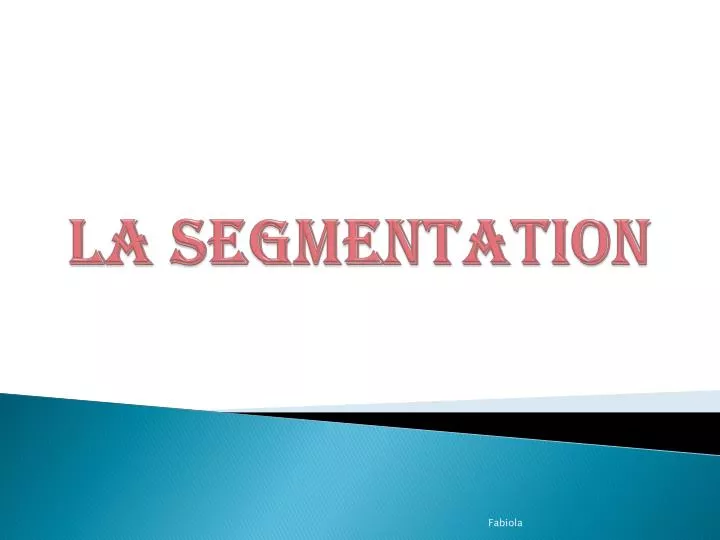 la segmentation