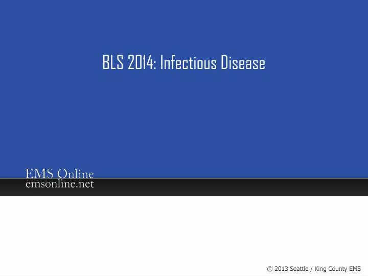 bls 2014 infectious disease