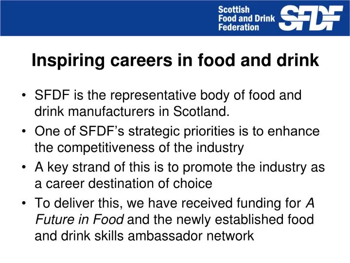 inspiring careers in food and drink