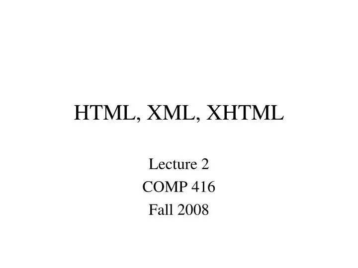 html xml xhtml