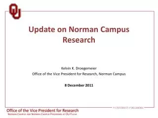 Update on Norman Campus Research