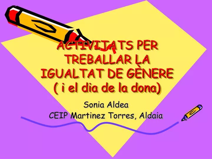 activitats per treballar la igualtat de g nere i el dia de la dona