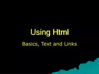 Using Html