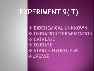 EXPERIMENT 9( T)