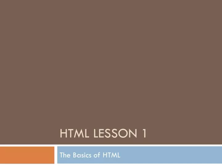 html lesson 1