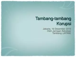 tambang tambang korupsi
