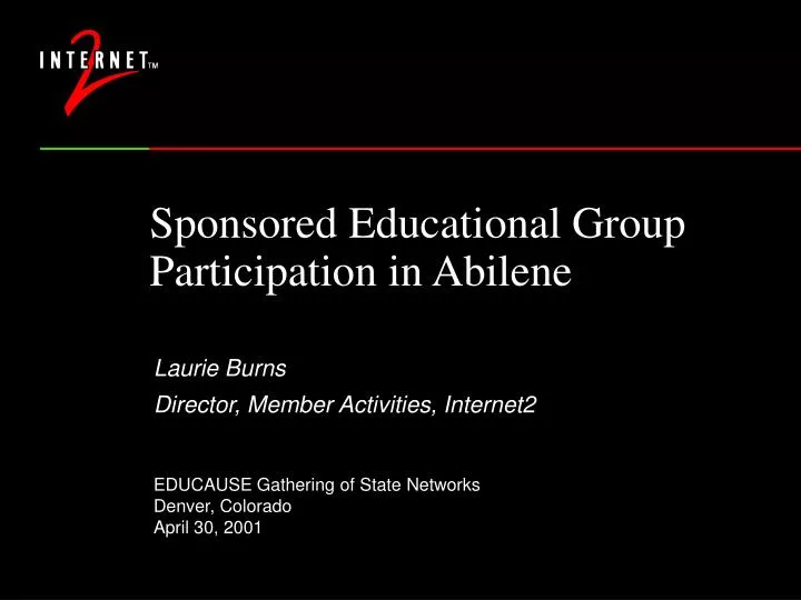 sponsored educational group participation in abilene