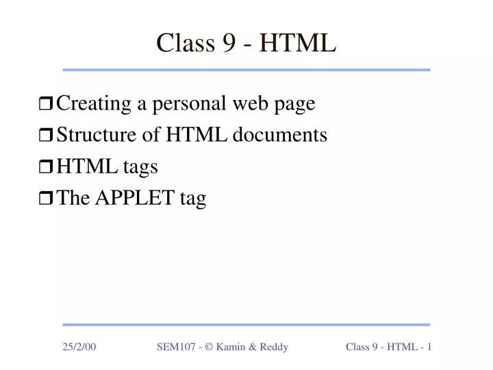 class 9 html