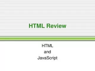 HTML Review