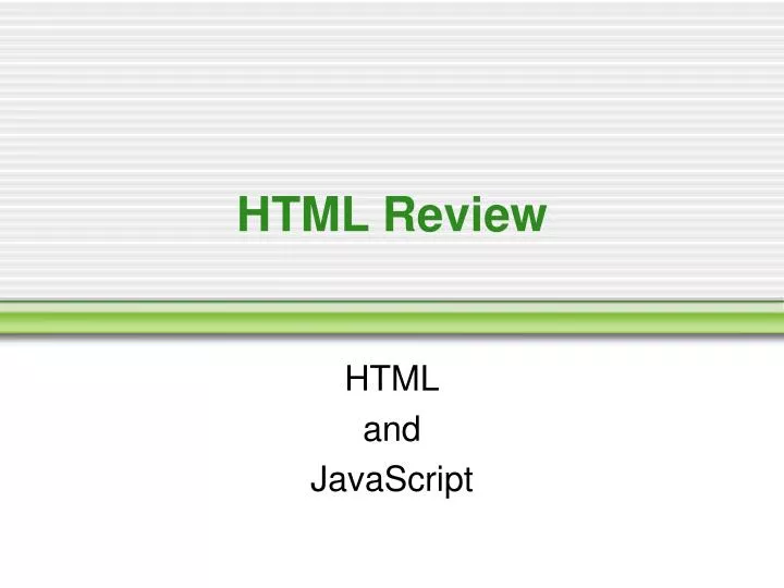 html review