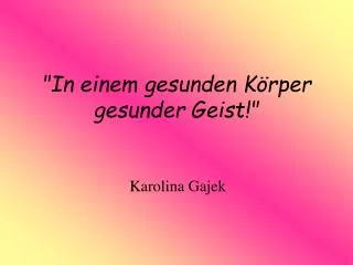 karolina gajek