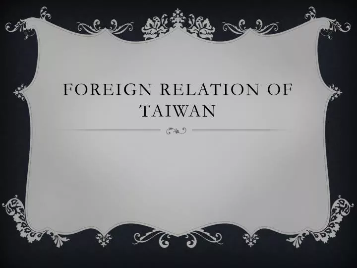 foreign relation of taiwan