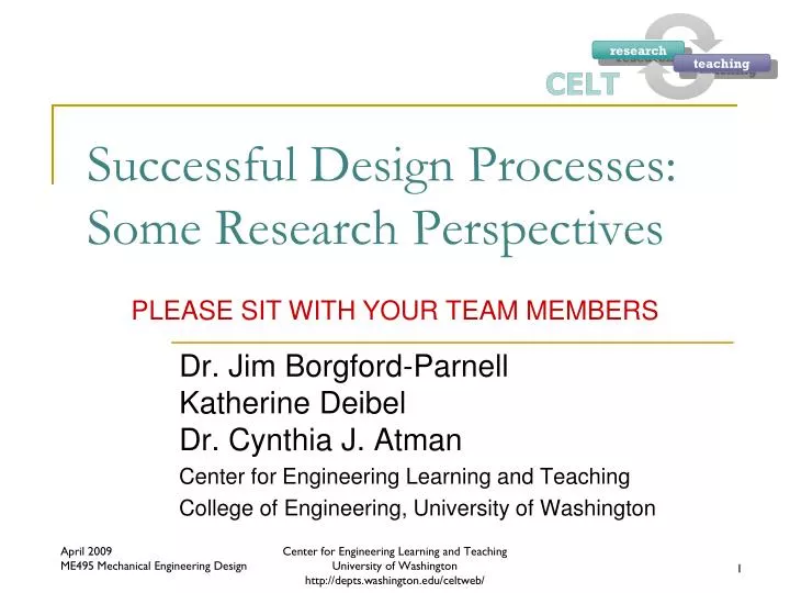 successful design processes some research perspectives