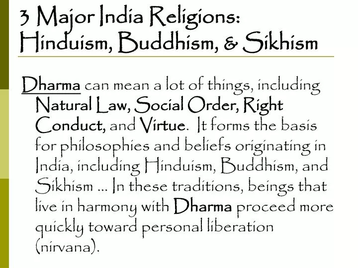 3 major india religions hinduism buddhism sikhism