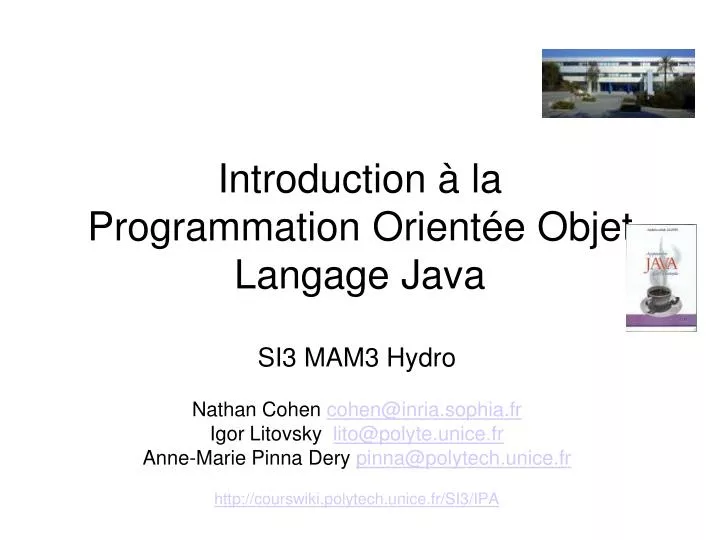 introduction la programmation orient e objet langage java