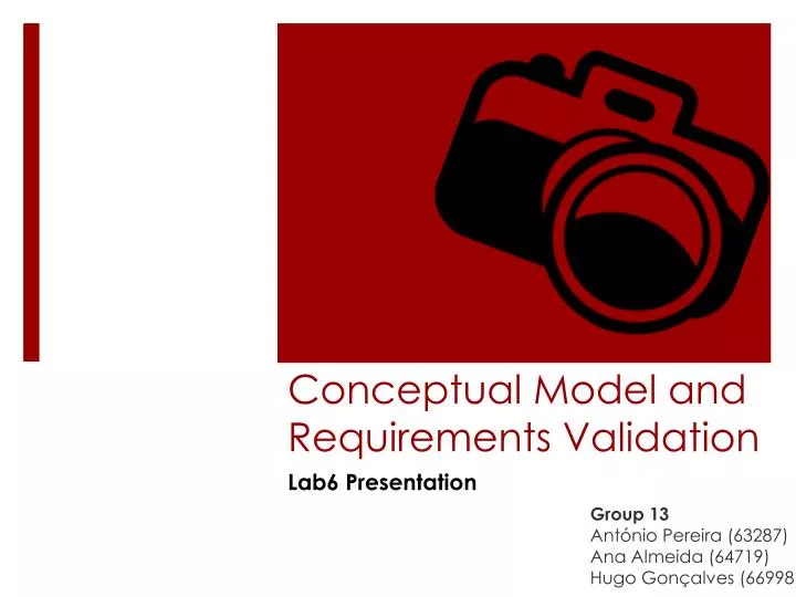 conceptual model and requirements validation