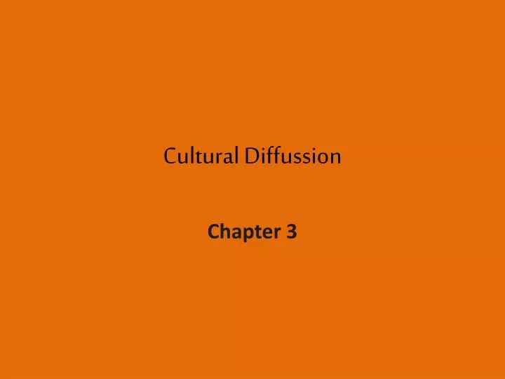 cultural diffussion