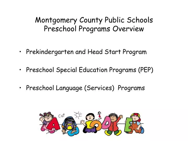 montgomery county public schools preschool programs overview