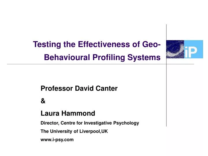 testing the effectiveness of geo behavioural profiling systems