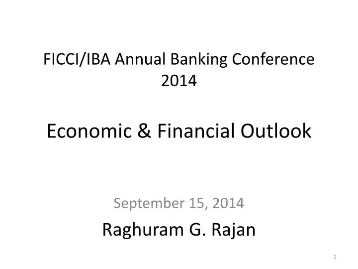 ficci iba annual banking conference 2014 economic financial outlook