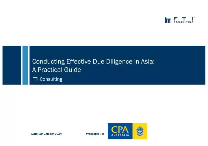 conducting effective due diligence in asia a practical guide