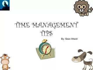 TIME MANAGEMENT TIPS