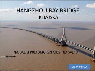 hangzhou bay bridge kitajska