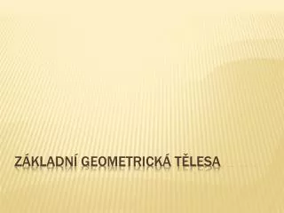 z kladn geometrick t lesa