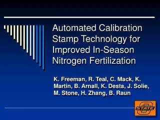 Automated Calibration Stamp Technology for Improved In-Season Nitrogen Fertilization
