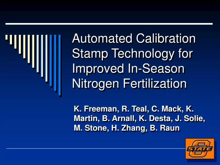 automated calibration stamp technology for improved in season nitrogen fertilization
