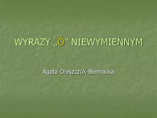 wyrazy niewymiennym