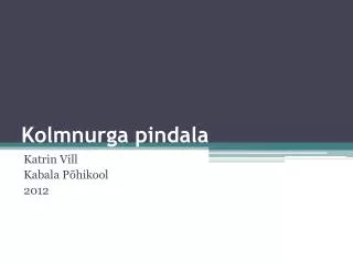 kolmnurga pindala