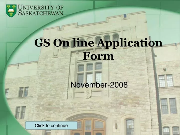 gs on line application form