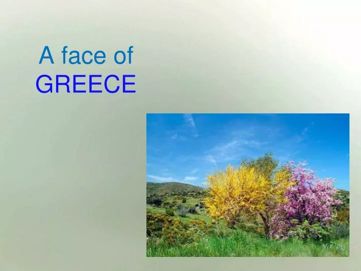 a face of greece