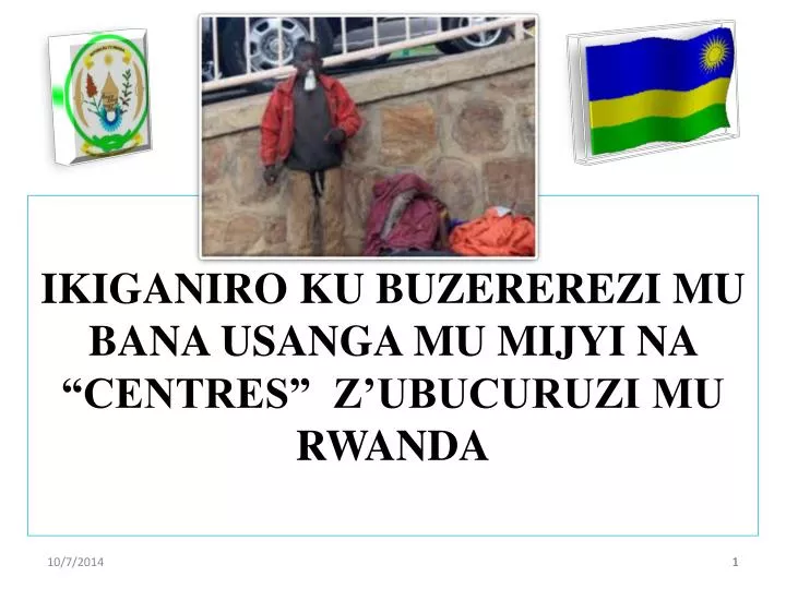 ikiganiro ku buzererezi mu bana usanga mu mijyi na centres z ubucuruzi mu rwanda