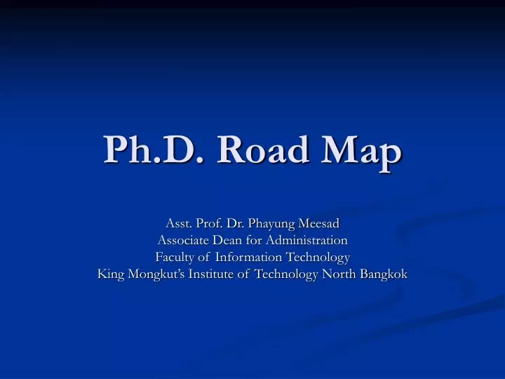 ph d road map