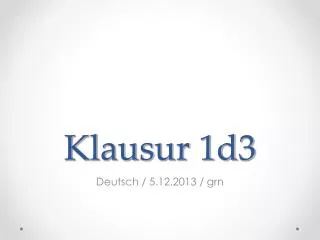 klausur 1d3
