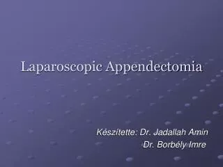 laparoscopic appendectomia