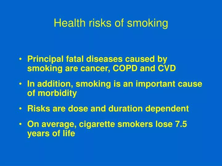 health risks of smoking