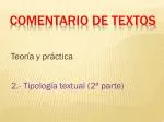 Comentario de textos - slide 1