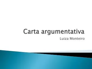 carta argumentativa