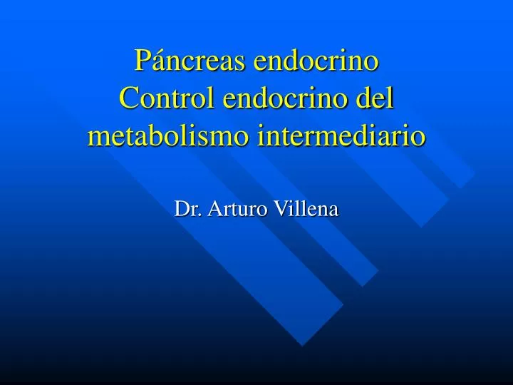 p ncreas endocrino control endocrino del metabolismo intermediario