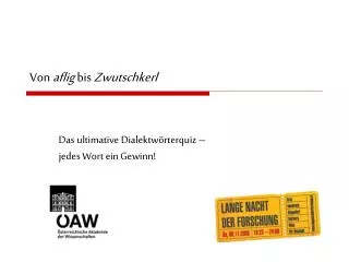von aflig bis zwutschkerl