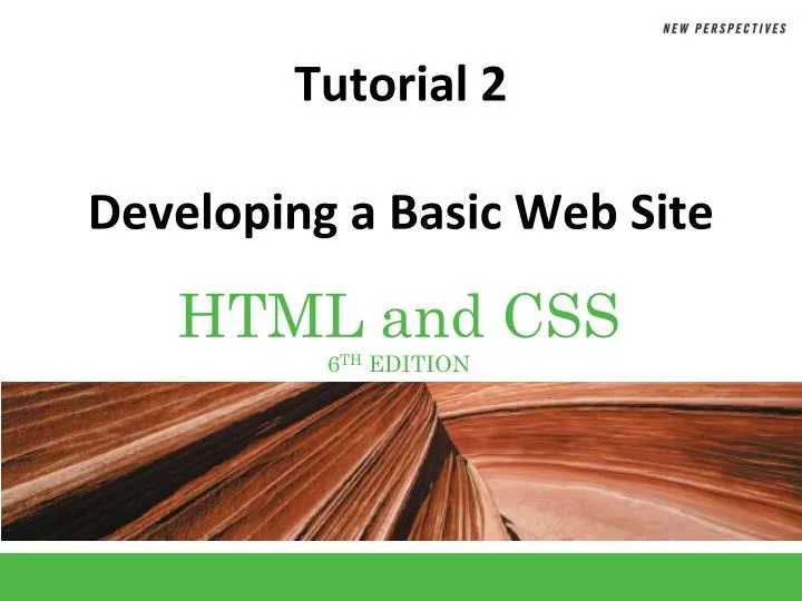 tutorial 2 developing a basic web site