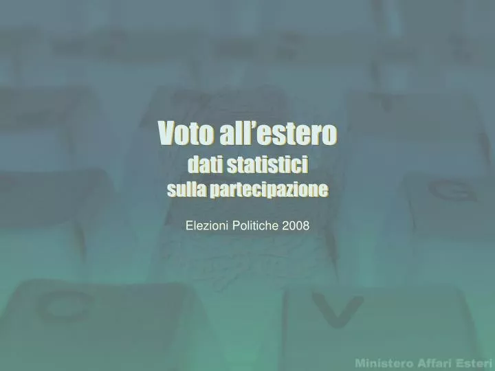 voto all estero dati statistici sulla partecipazione