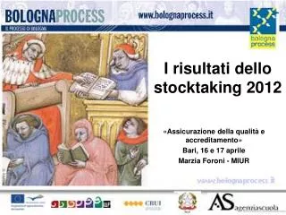 i risultati dello stocktaking 2012